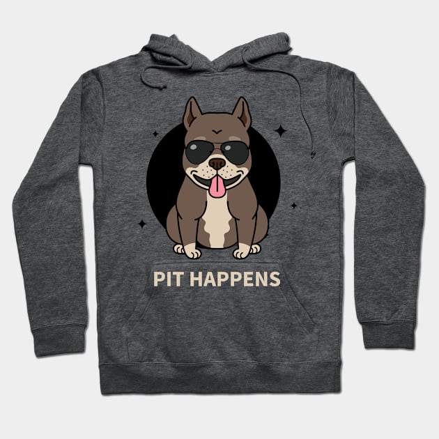 Pit Happens Cool Pitbull Dog Hoodie by LoveofDog